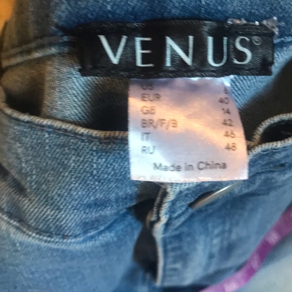 Venus Leopard Cuffed Jeans Size 8 - Picture 11 of 11